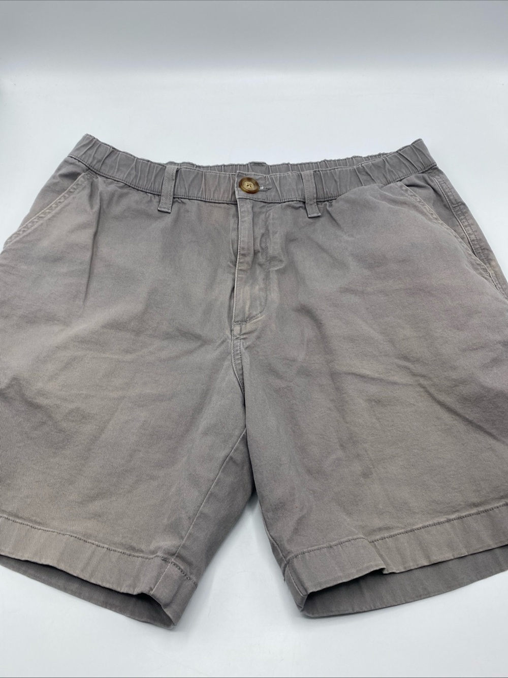 Chubbies Originals Shorts Men Gray 7" Inseam Elastic Waist Stretch Twill Medium